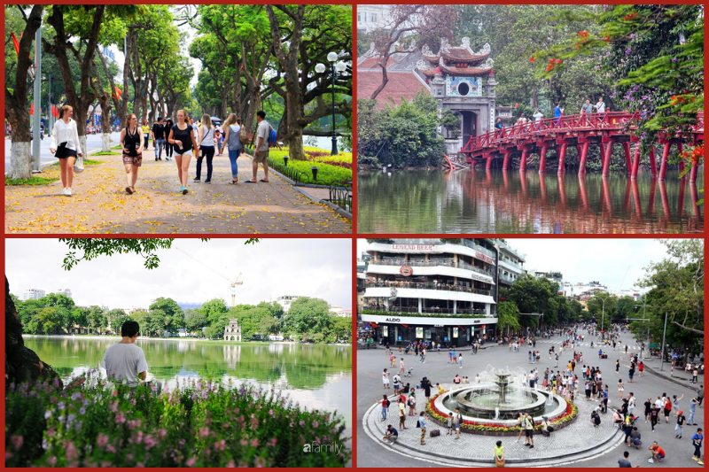 Strolling around the banks of Hoan Kiem Lake